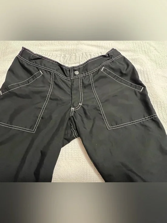 Prana Black Wide-Leg Capris with Contrast Stitching - Picture 7 of 10